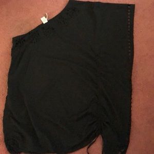 Kenneth Cole one shoulder black top